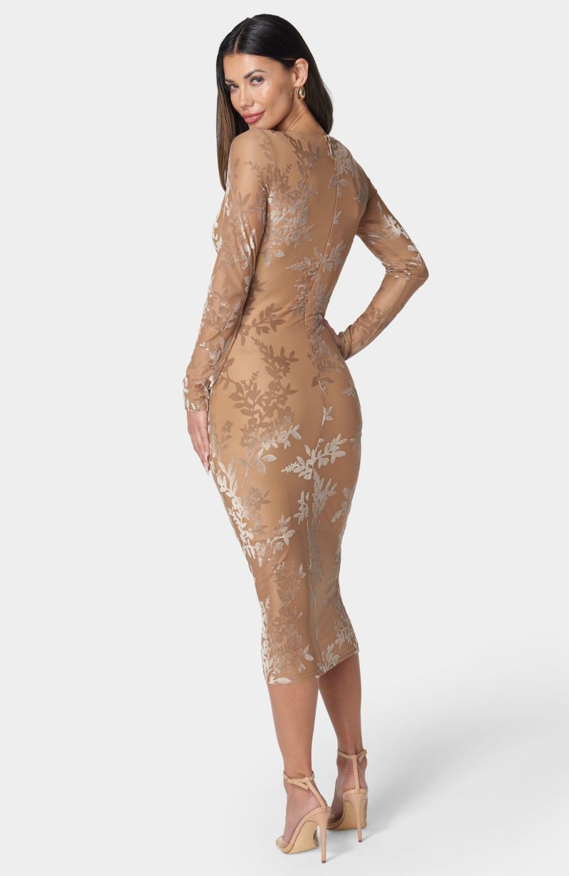 Women's Burnout Midi Dress
