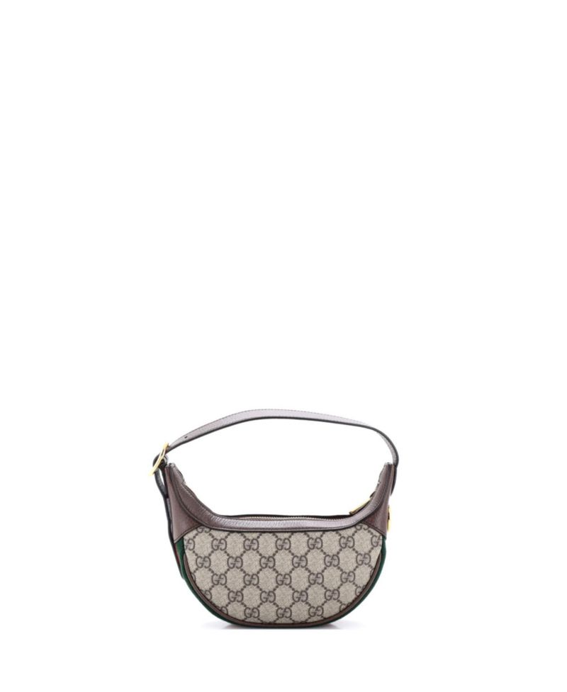Mini Ophidia Half Moon Bag GG Coated Canvas