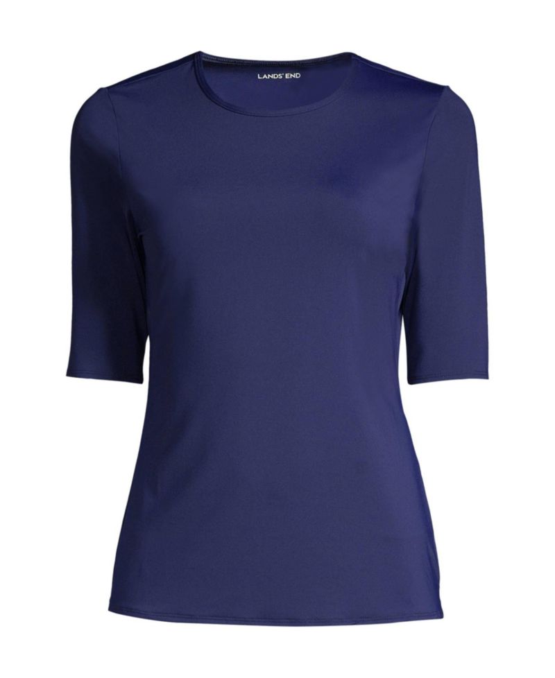 Women's SunShade UPF 50 Elbow Sleeve Rash Guard Swim Tee