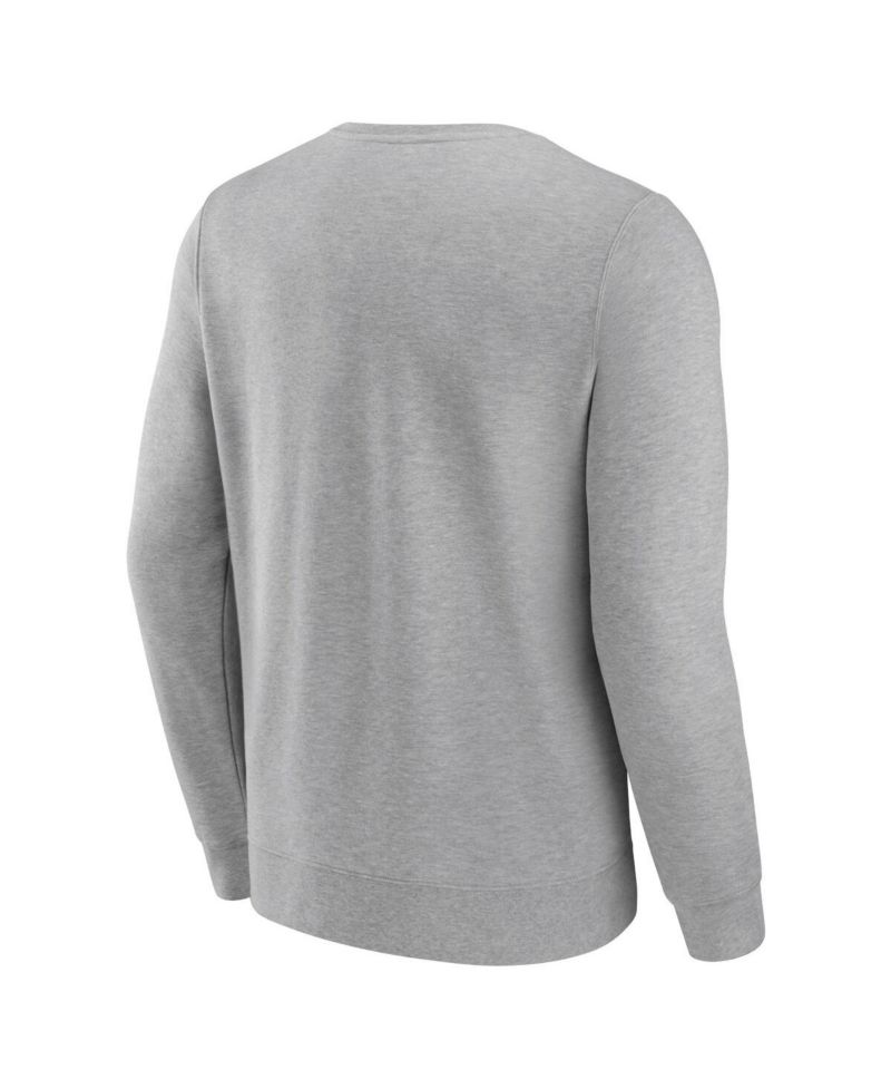 Men's Heather Gray Distressed Washington Commanders Playability Pullover Sweatshirt