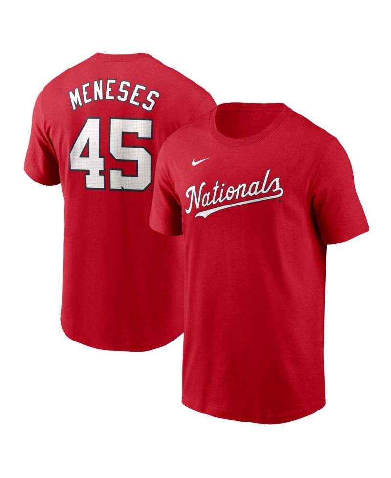 Men's Joey Meneses Red Washington Nationals Fuse Name & Number T-Shirt
