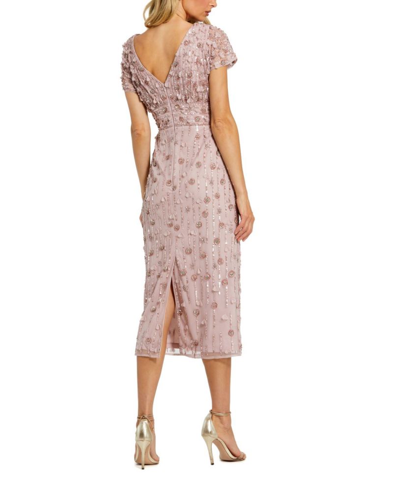 Women's Cap Sleeve Column Midi Dress