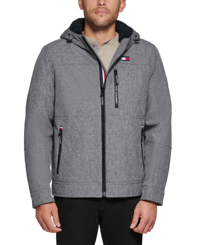Men's Sherpa-Lined Softshell Hooded Jacket