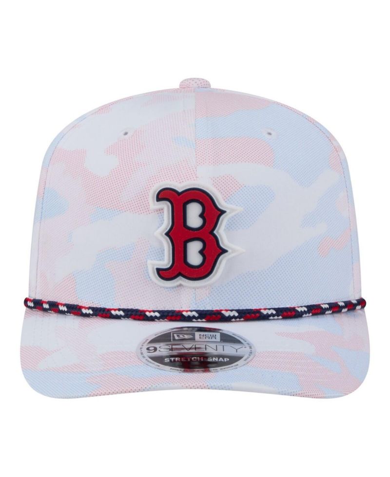 Men's White Boston Red Sox Camo Rope 9SEVENTY Adjustable Hat