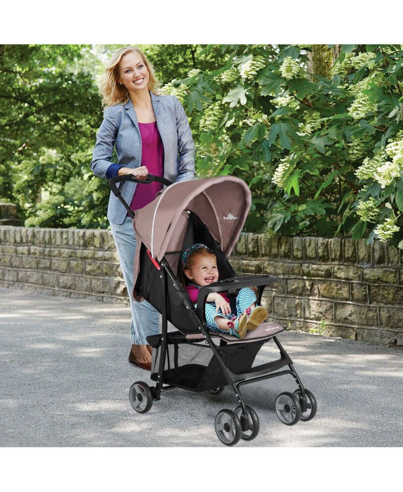 Foldable Lightweight Baby Stroller Kids Travel Pushchair 5-Point