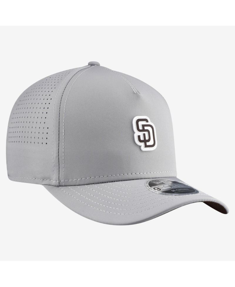 Men's Gray San Diego Padres Micro Logo 9FORTY M-Crown A-Frame Adjustable Hat