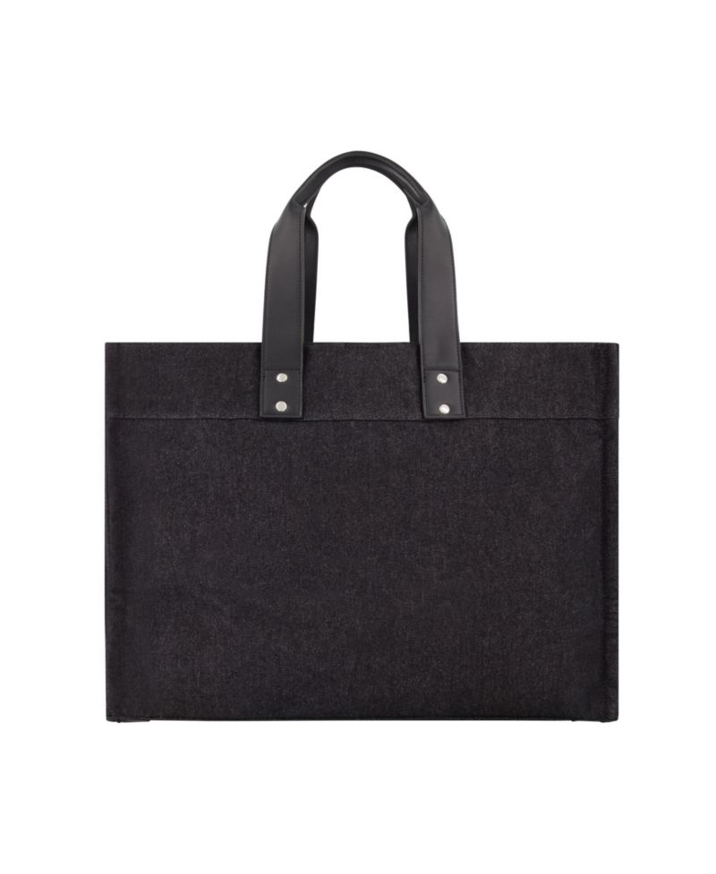 Washed Black Denim Extra Large Tote Bag