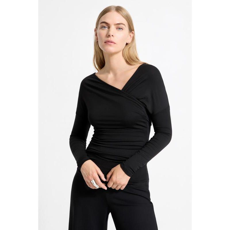 Women's Jisoo V-Neck Ruched-Side Convertible Jersey Top