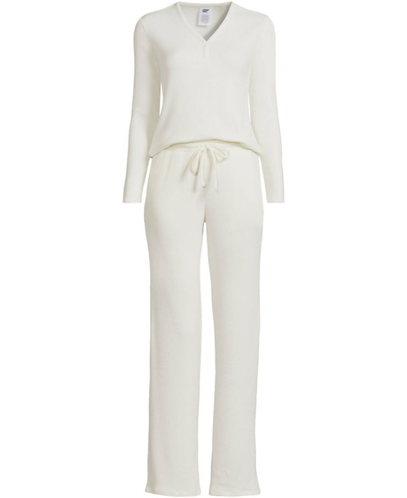 Plus Size Cozy 2 Piece Pajama Set - Long Sleeve Top and Pants
