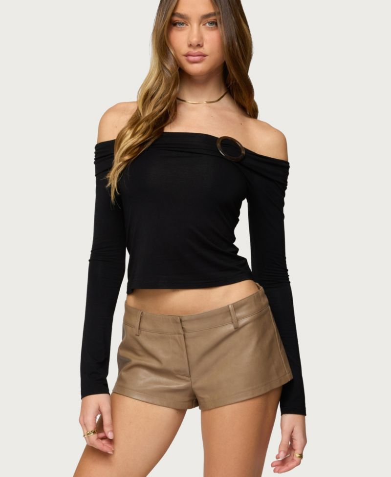 Women's Mazi Foldover Gathered Ring Top