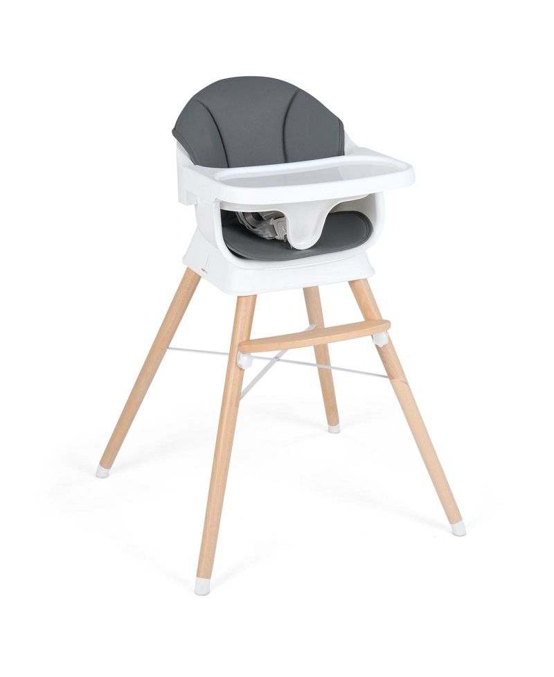 Solid Wood Baby Feeding Chair Convertible High Chair for Babies and Toddlers