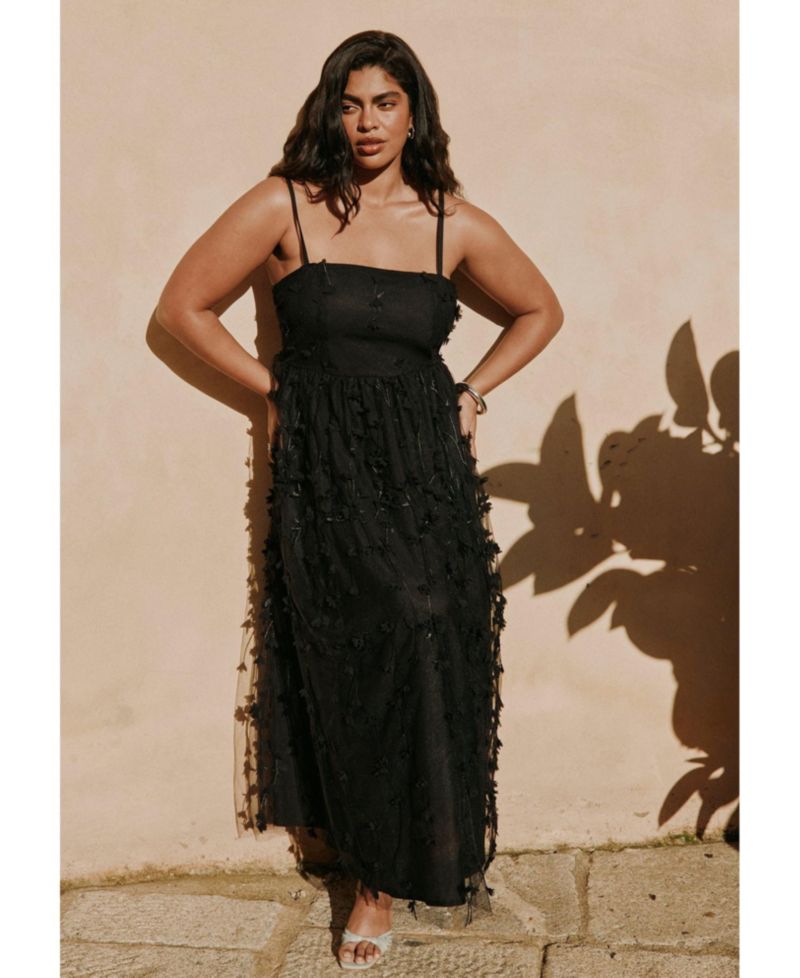 Women's Plus Size Applique Dress