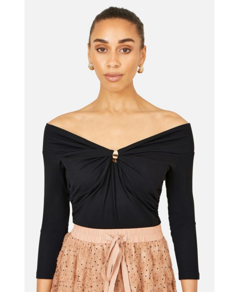 Women's Bardot Long Sleeve Jersey Top