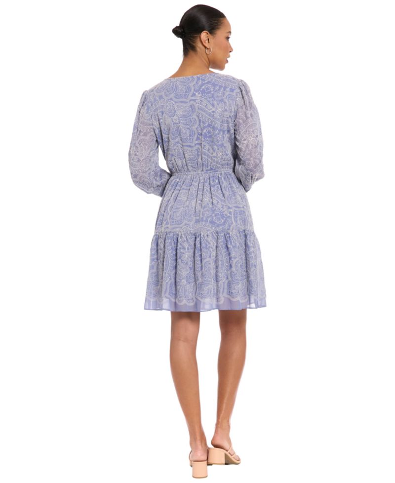 Petite Elastic Waistband A-Line Short Dress