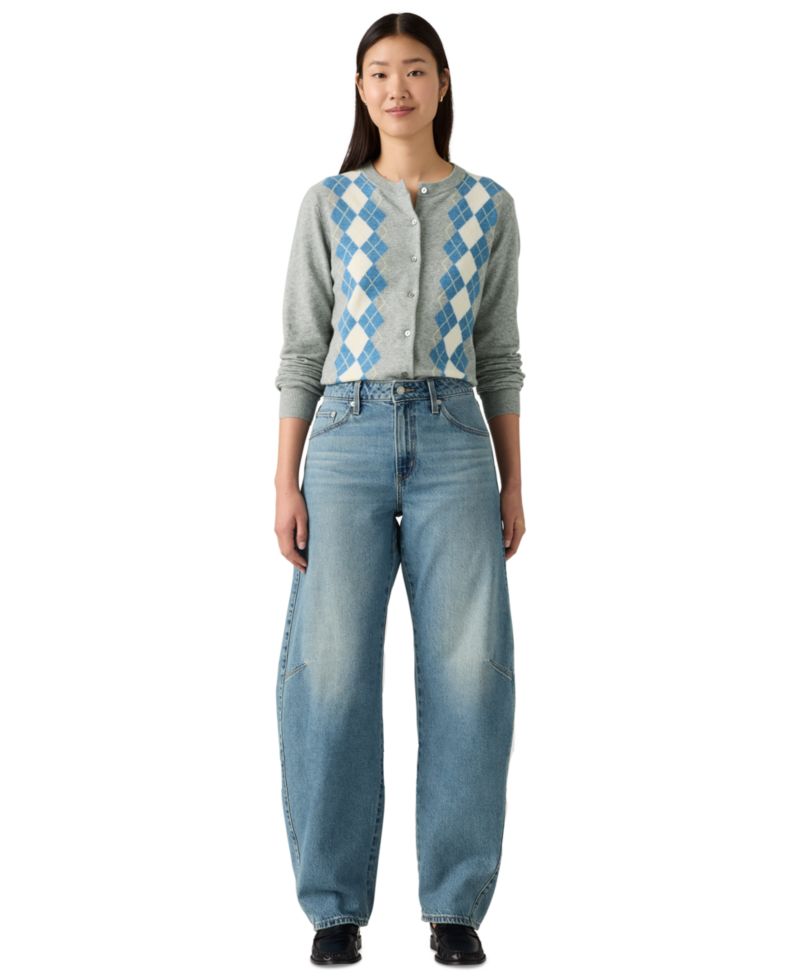 Premium Women's Baggy Dad Cotton Barrel-Leg Jeans