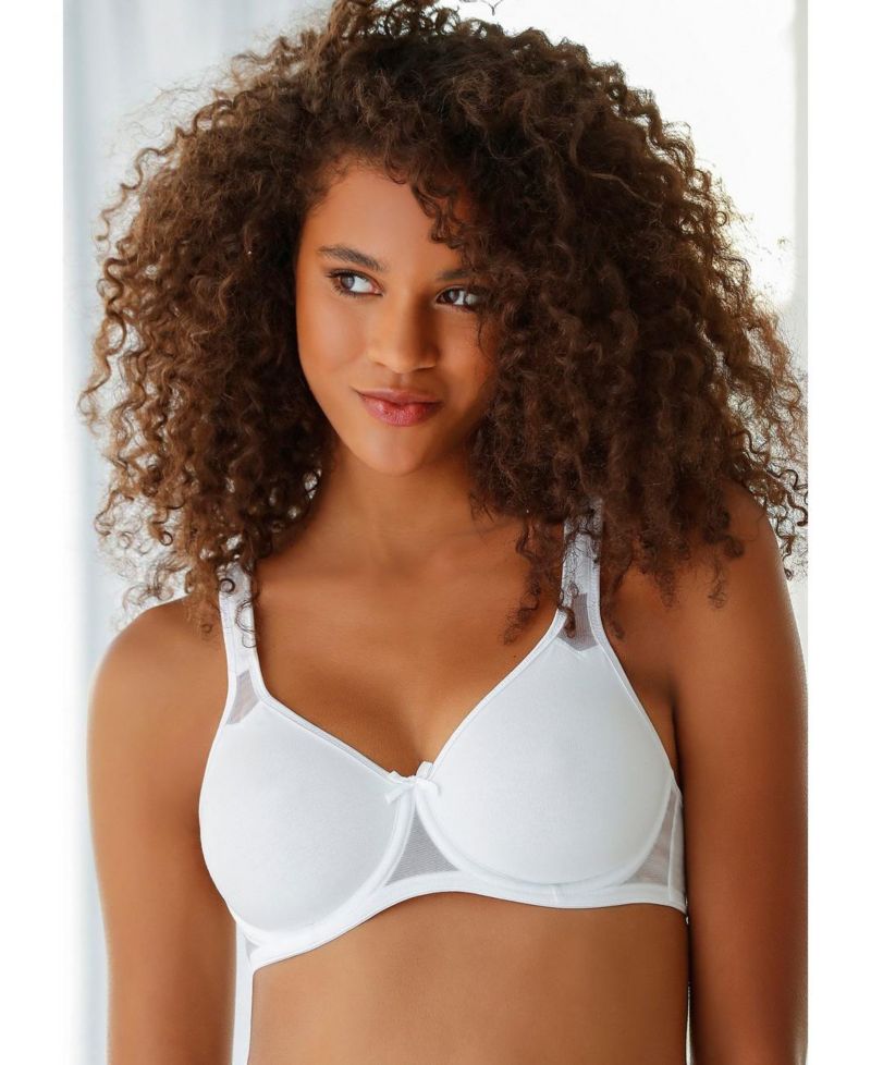 Women's Cotton 2-Pack Sheer Accent Underwire Padded T-Shirt Bra