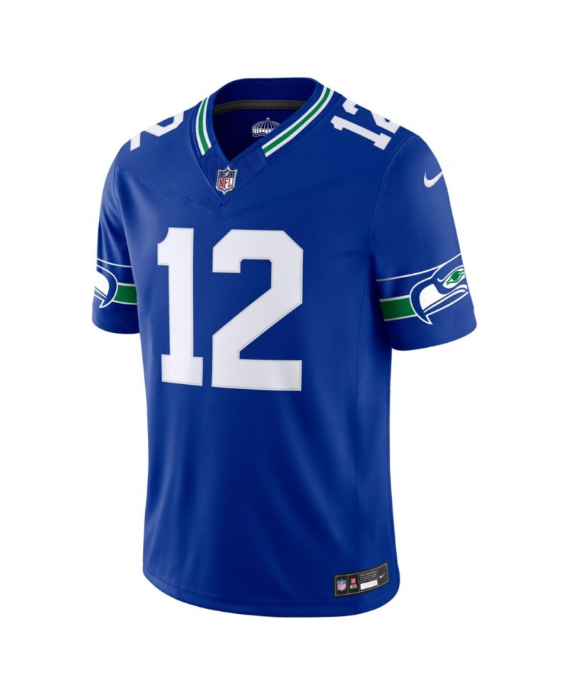 Men's 12s Royal Seattle Seahawks Alternate Vapor F.U.S.E. Stitched Limited Jersey