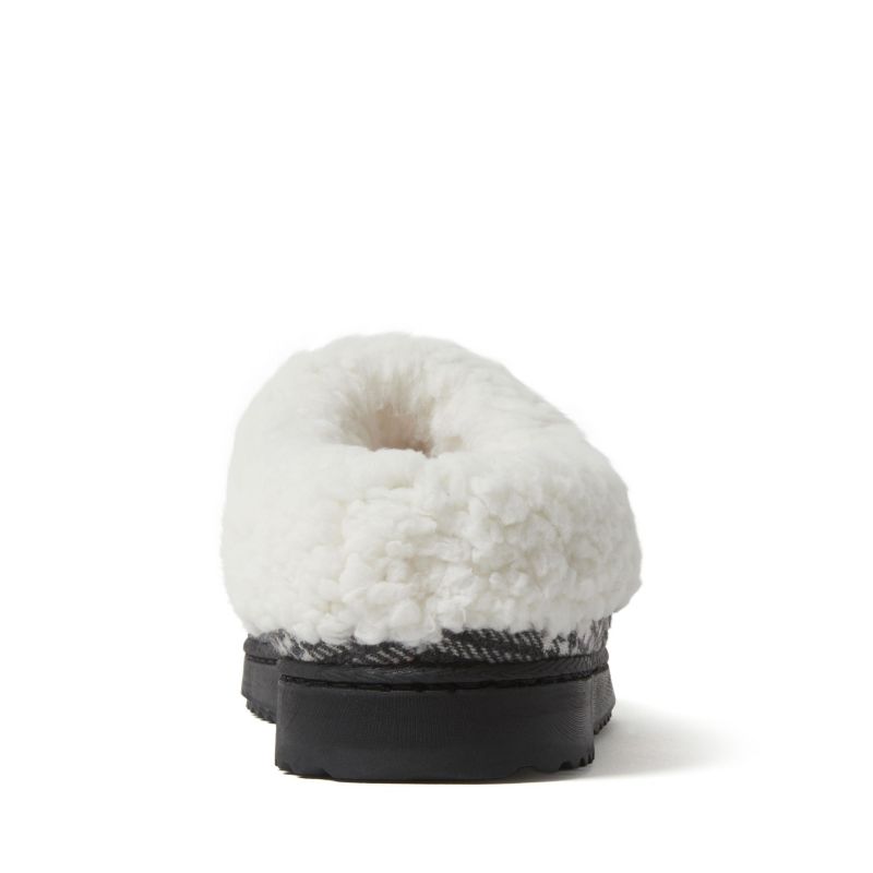 Women's Nyla Felted Plaid Moccasin Toe Clog House Shoe Slipper