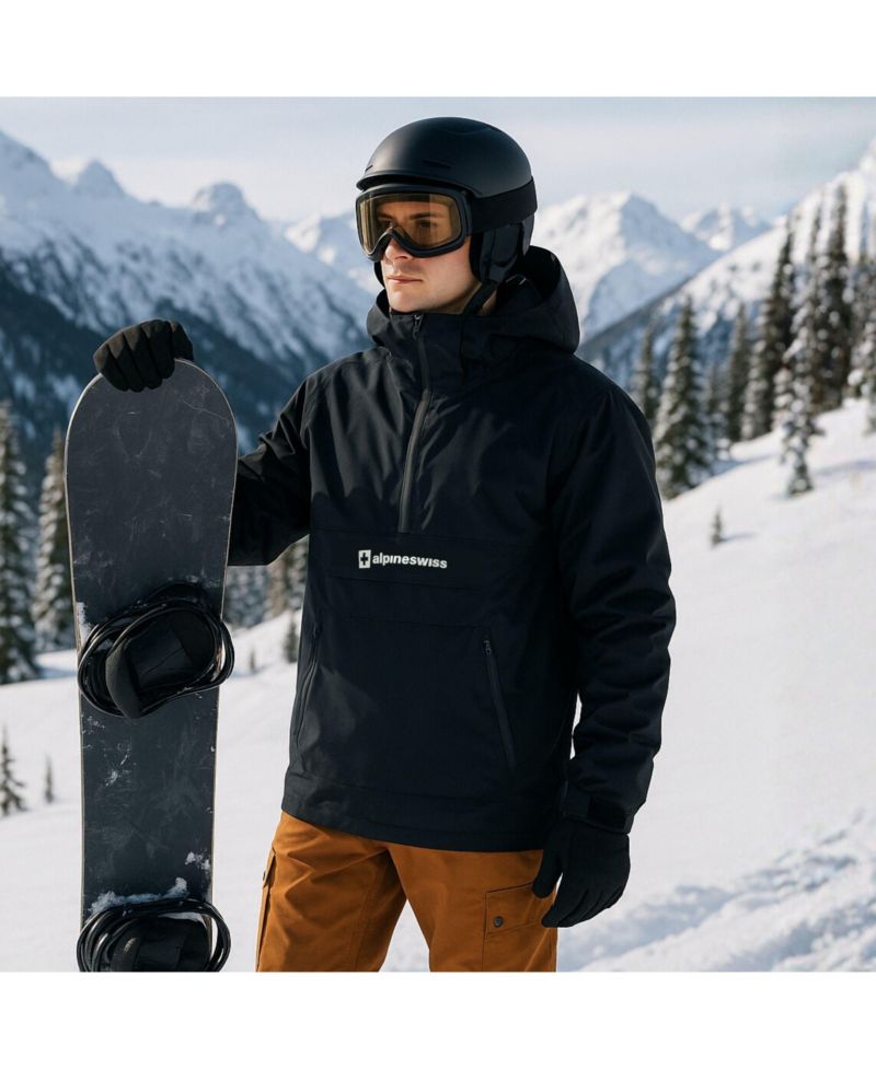 Men's Men Anorak Snowboard Jacket Waterproof Windproof Winter Sport Shell