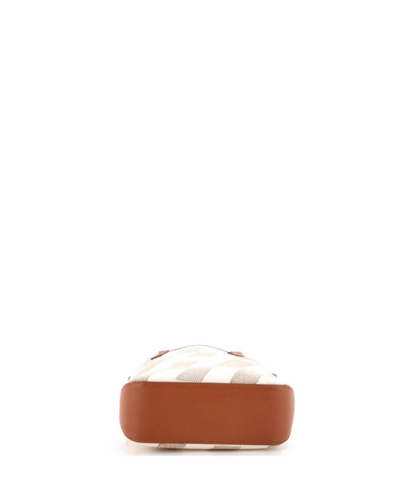 27 Cabas H en Biais Tote Canvas with Leather