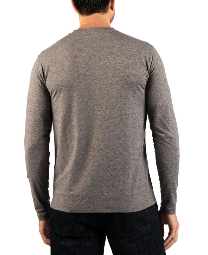 Men's Brushed Melange Long-Sleeve Henley
