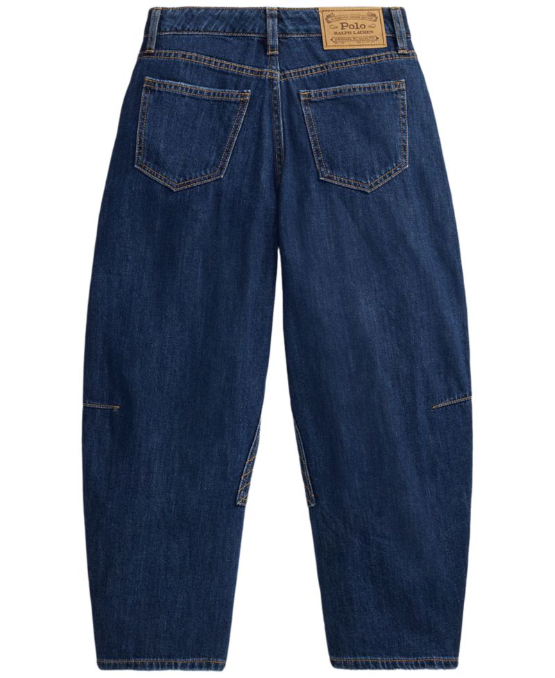 Girls' 7-16 Curved Tapered Cotton Denim Jeans