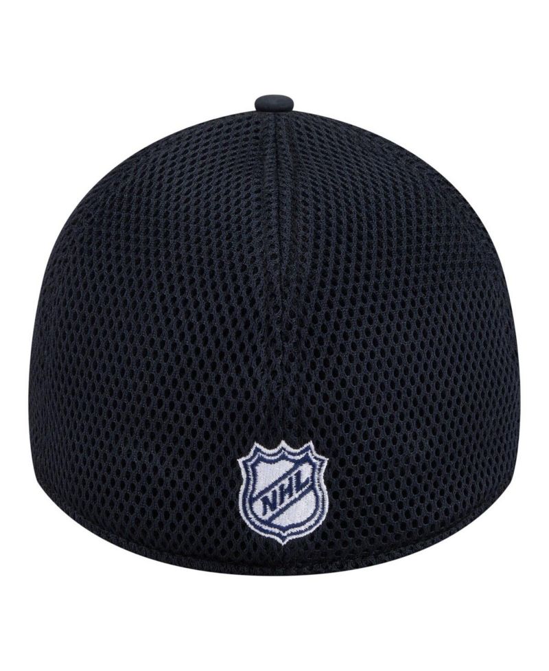 Men's Navy Edmonton Oilers Logo 39THIRTY Flex Hat