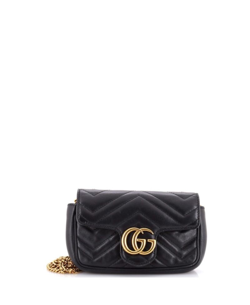 Super Mini GG Marmont Flap Bag Matelasse Leather