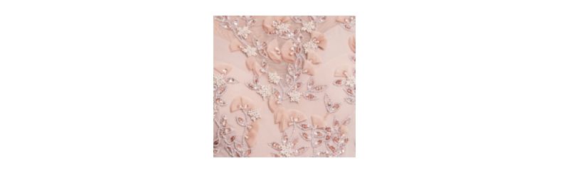 Petite Floral Embellished Cap Sleeve Gown