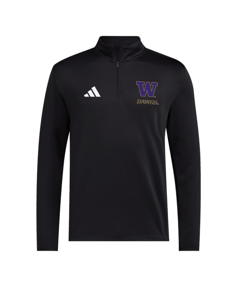 Men's Black Washington Huskies Dawgs Quarter-Zip Pullover Sweatshirts