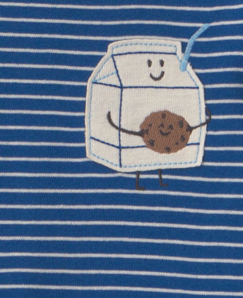 Baby Boys' Milk & Cookies 100% Cotton Snug Fit Pajama, 4-Piece Set