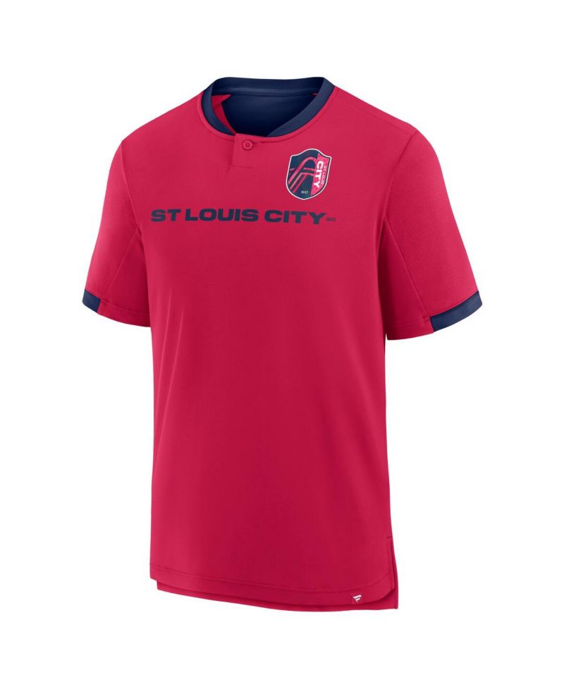 Men's Red St. Louis City SC Stoppage Time Striker T-Shirt