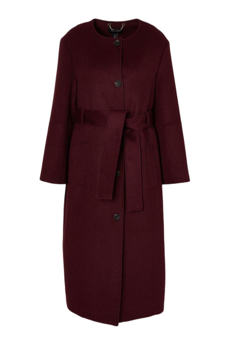 Women's Wool Single Breasted Belted Maxi Coat