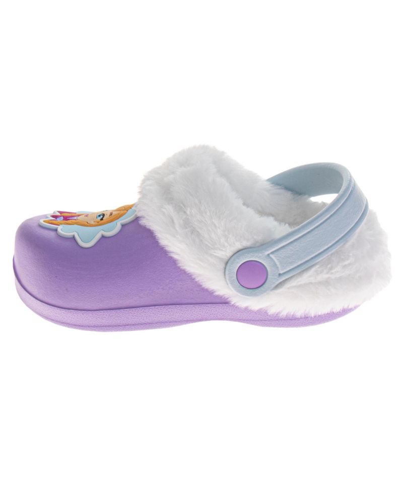 Little Girls Frozen Anna and Elsa Clogs Fuzzy, Fleece Lined, and Warm Garden Shoes
