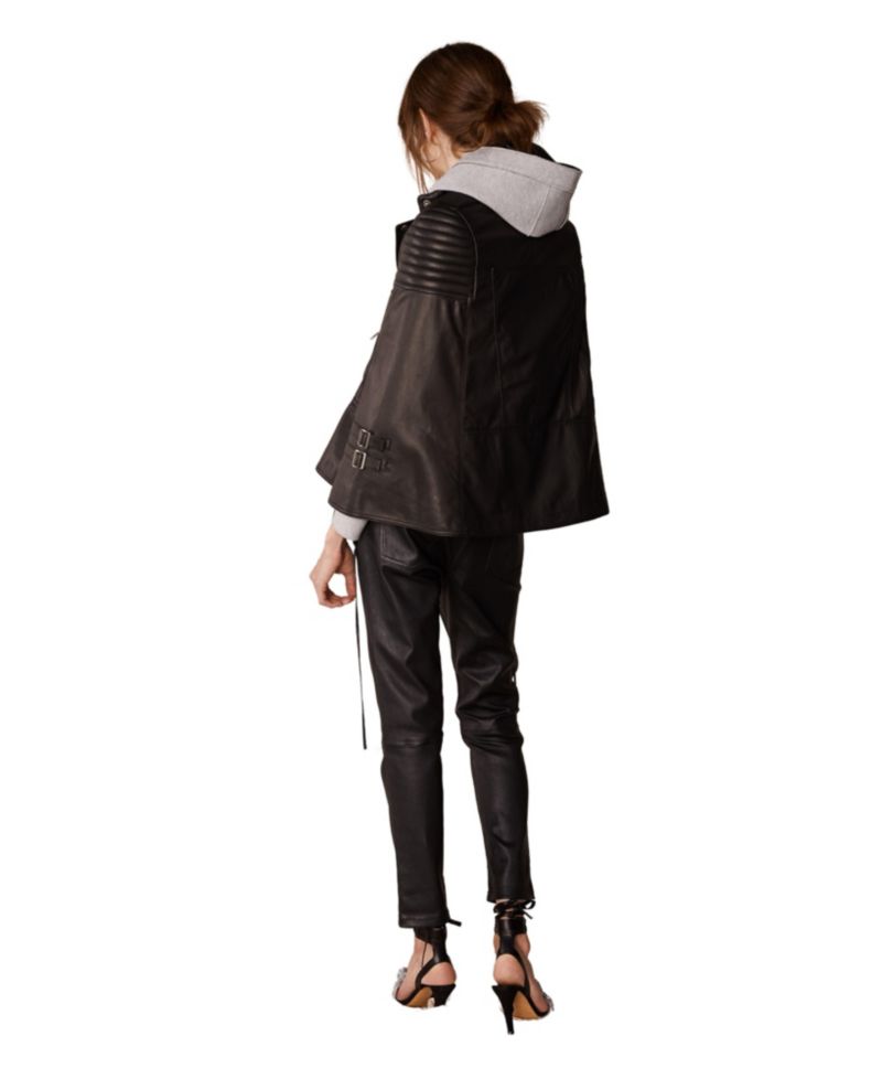 Women's Crosby Moto Leather Cape Jacket