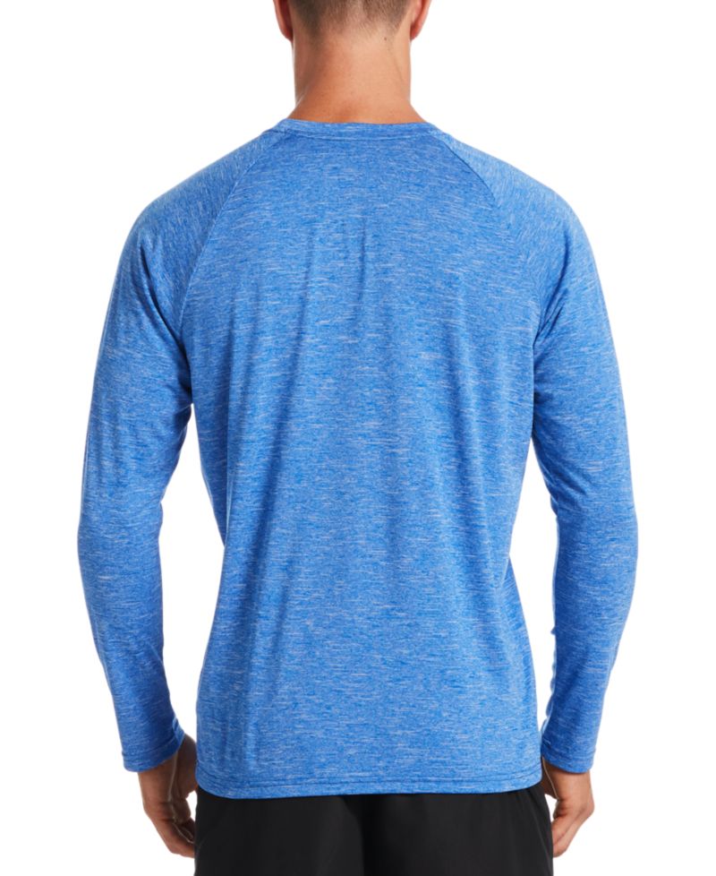 Men's Heather Hydroguard Long Sleeve Swim T-Shirt