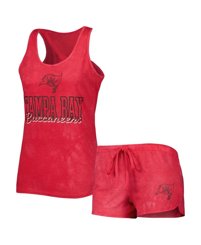 Women's Red Tampa Bay Buccaneers Billboard Scoop Neck Racerback Tank and Shorts Sleep Set