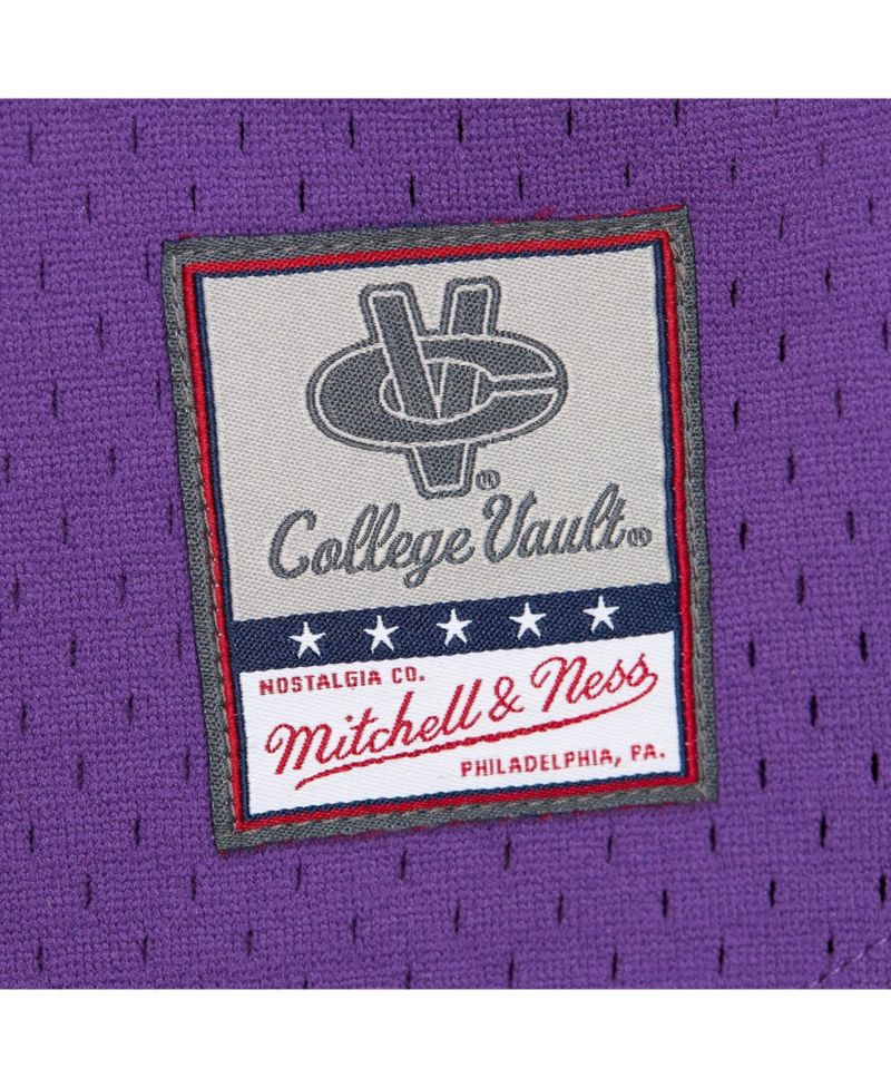 Men's Purple LSU Tigers Game Time Vintage Mesh Button Front Top