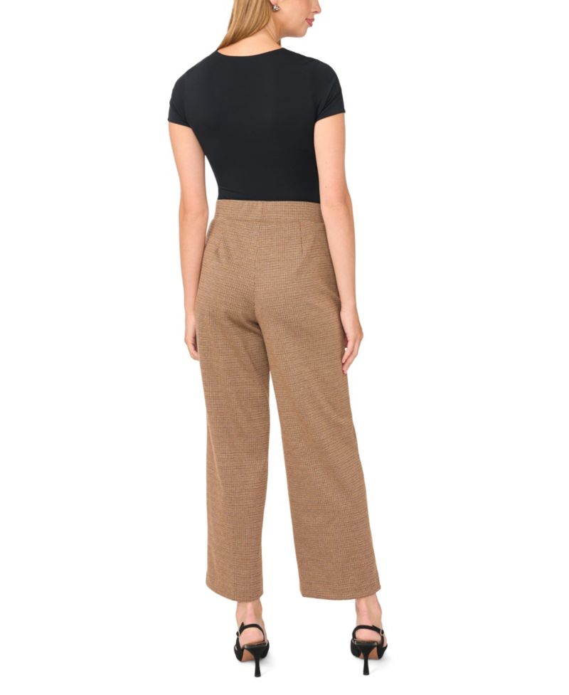 Women's High-Rise Pintuck Wide-Leg Pants