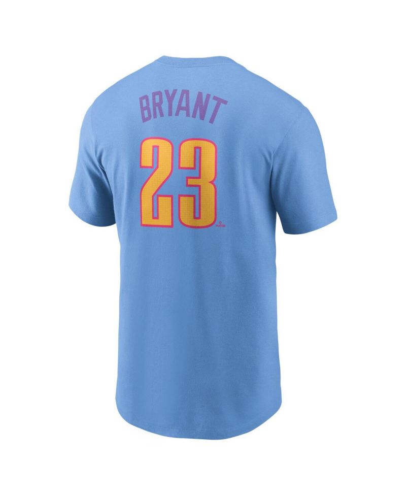 Men's Kris Bryant Light Blue Colorado Rockies 2025 City Connect Fuse Name & Number T-Shirt