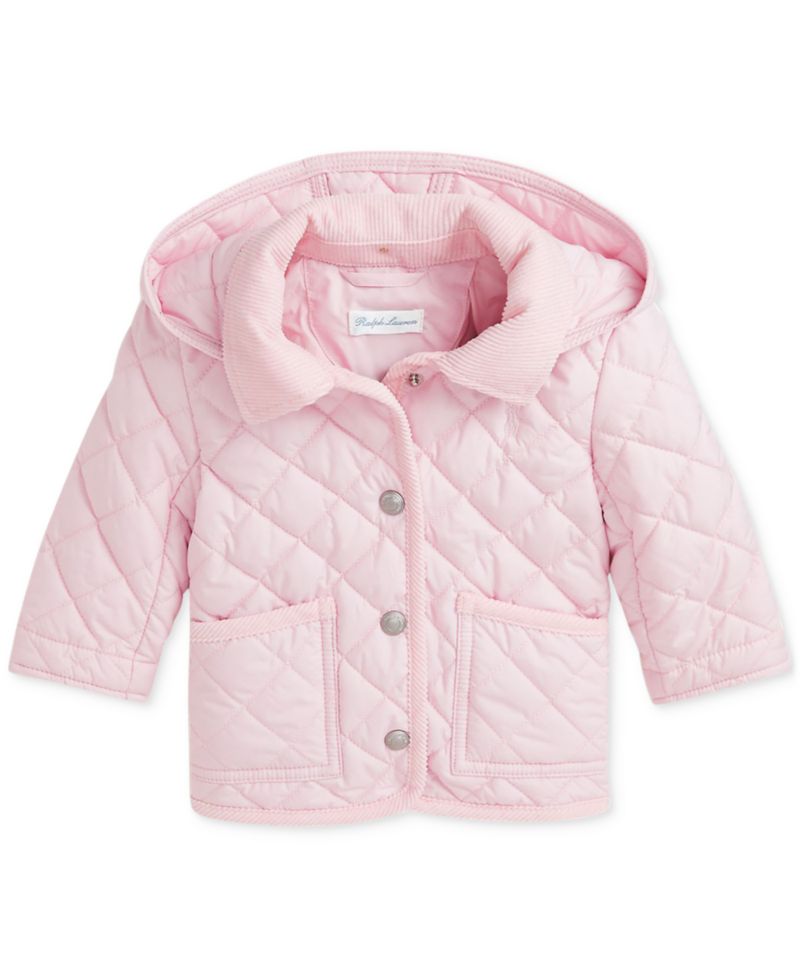 Baby Girls Quilted Hooded Coat