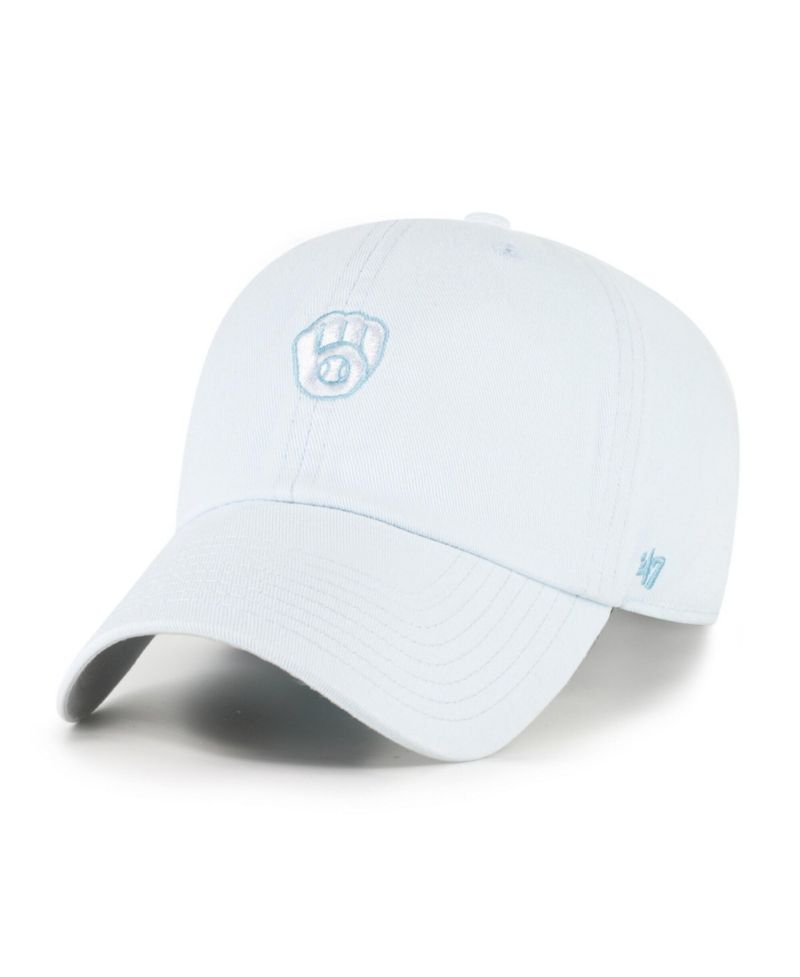 Men's and Women's Light Blue Milwaukee Brewers Pastel Clean Up Adjustable Hat