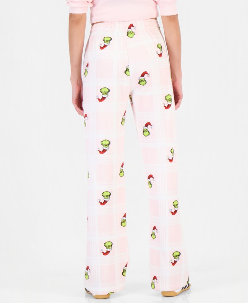 Juniors' Grinch Xmas High-Rise Wide-Leg Pants