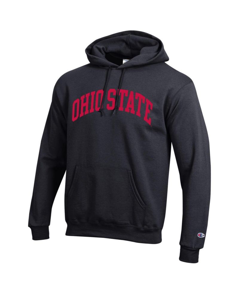 Men's Scarlet Ohio State Buckeyes Basic Arch Fleece Pullover Hoodie