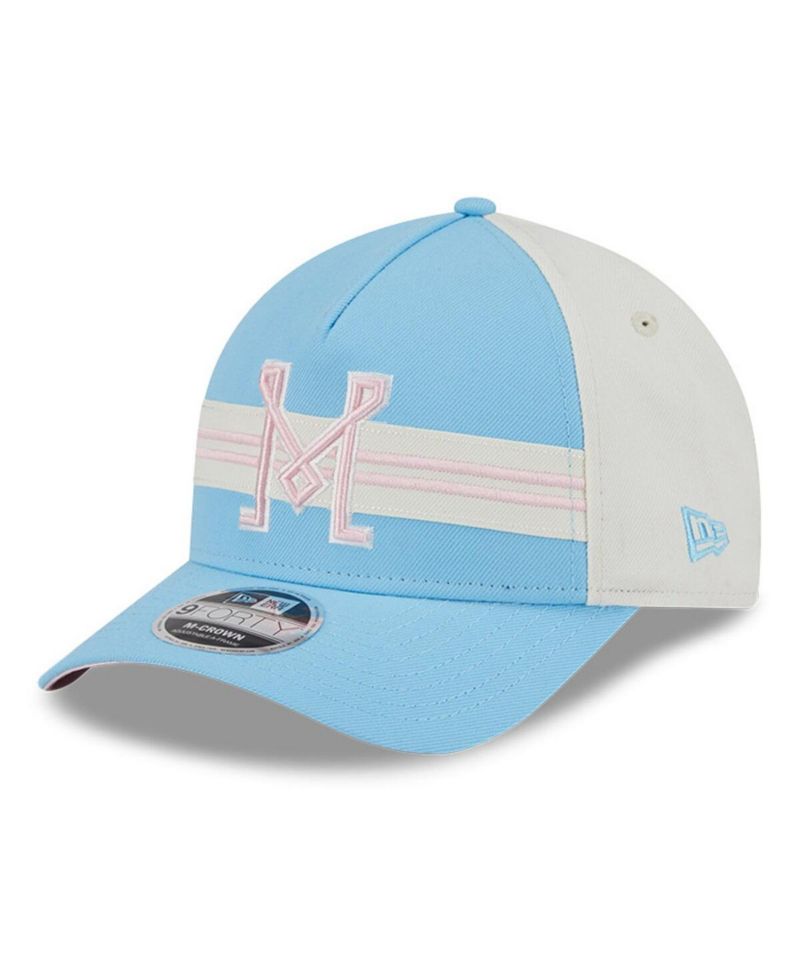 Men's Light Blue/White Inter Miami CF 2025 Jersey Hook 9FORTY M-Crown Adjustable Hat