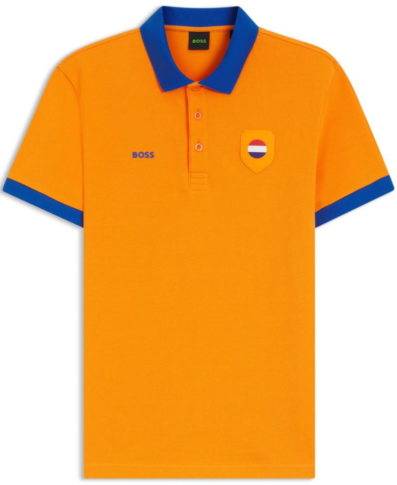 Men's Paddy Netherlands Country Flag Trim Polo Shirt