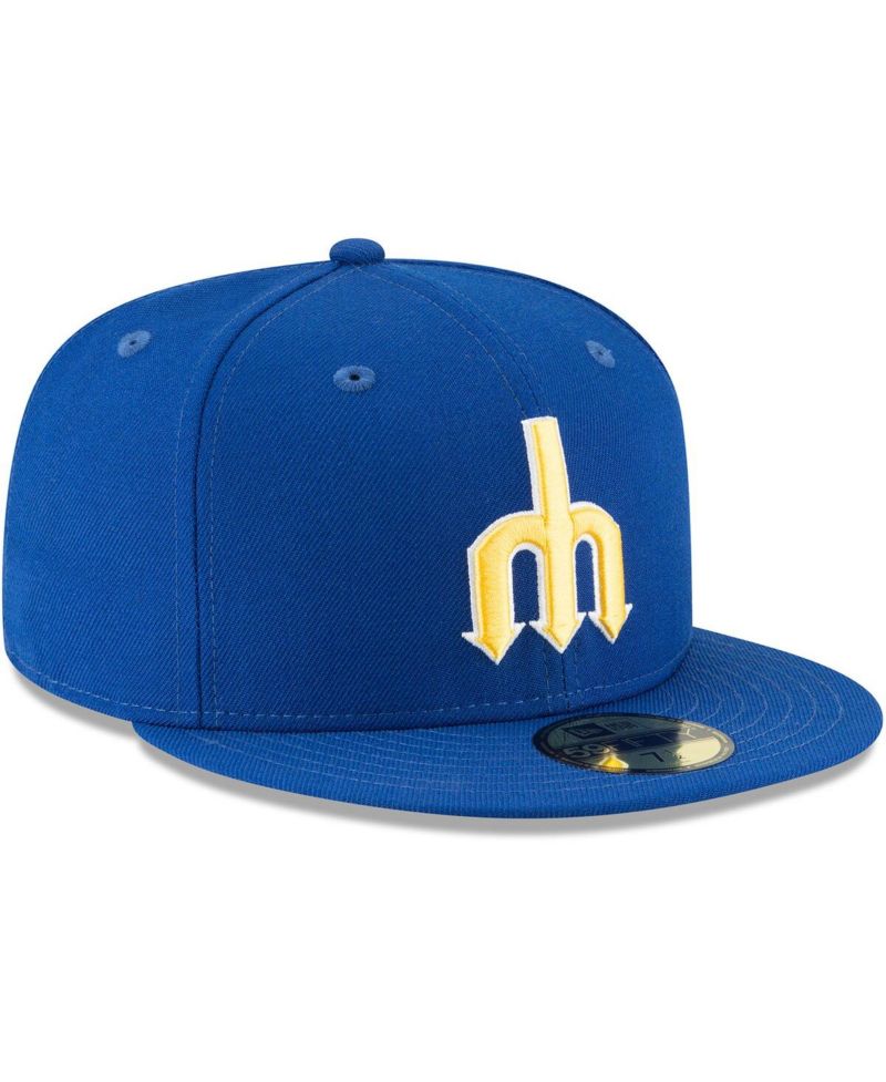 Men's Blue Seattle Mariners Cooperstown Collection Wool 59FIFTY Fitted Hat