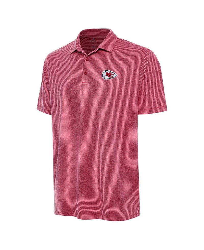 Men's Heather Red Kansas City Chiefs Scheme Polo Shirt