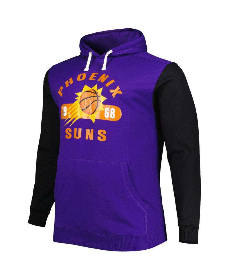 Men's Purple, Black Phoenix Suns Big and Tall Bold Attack Pullover Hoodie