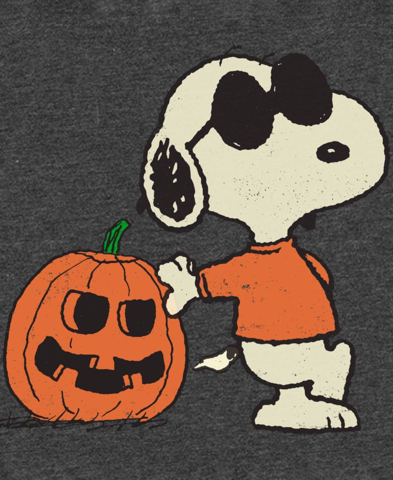 Men's Pumpkin Snoopy Crewneck T-Shirt